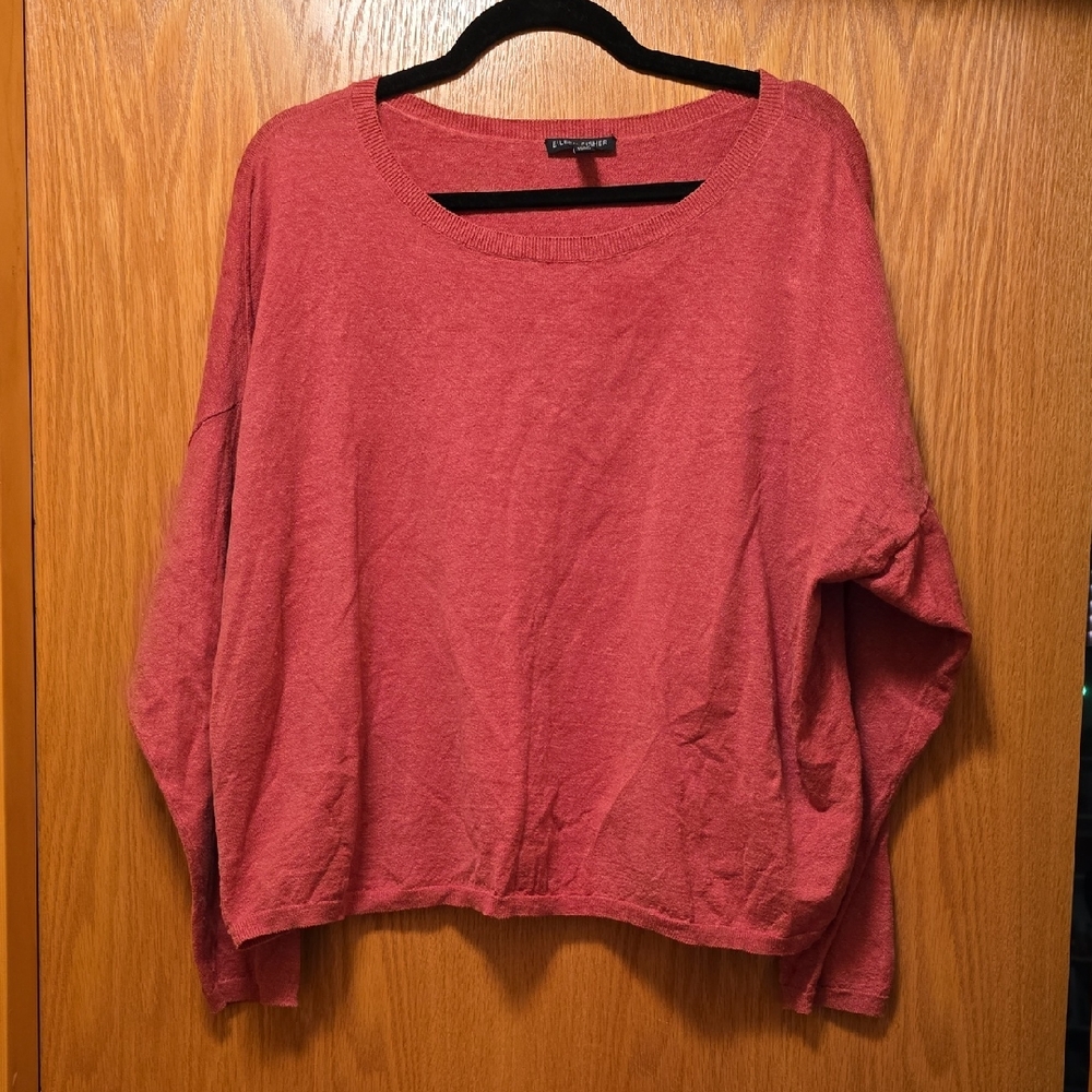 Eileen Fisher Rust Knit Top